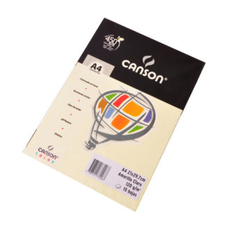 CARTULINA Canson A4 210 x 297 Cm.120 Grs. Pack 15 Hojas Varios Colores