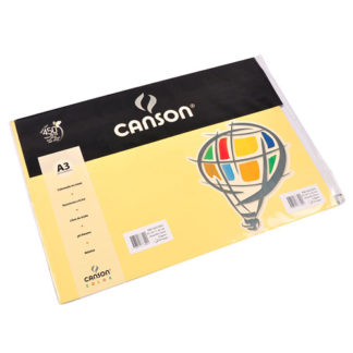 CARTULINA Canson A3 297 x 430 Cm.120 Grs. Pack 10 Hojas Varios Colores
