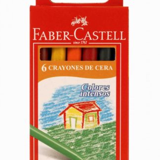 LAPIZ De Cera FABER CASTELL   6 Colores                Crayon