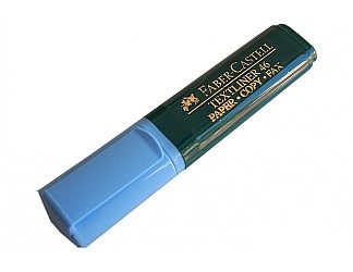 MARCADOR FABER CASTELL     46  T TEXLINER  Resaltador Chato Grande Punta Chamfle Celeste