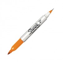 MARCADOR SHARPIE   Permanente   Doble Punta    Twin Tip Naranja