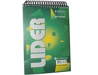 BLOCK LIDER A6   Espiral     80 Hs.   Esquelita