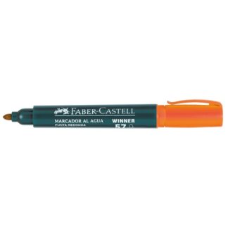 MARCADOR FABER CASTELL     57                 Punta Gruesa Redonda Al  Agua Naranja