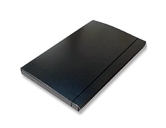 CAJA FIBRA NEGRA / COLOR Oficio  3 Cm. Con Elastico